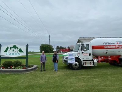 (L-R) Michael Stivala, President and Chief Executive Officer of Suburban Propane with Adirondack Farms Partner Jon Rulfs