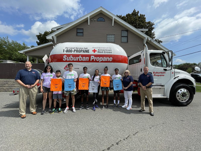 Representatives from Suburban Propane and 15-Love. Today, Suburban Propane and 15-Love joined forces to provide back-to-school supplies for more than 700 kids in the New York State Capital Region.