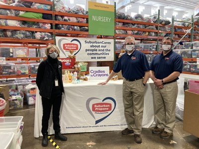 Left to Right: Michal Smith, Executive Director, Cradles to Crayons; Steve Lenahan, Customer Service Center Manager, Suburban Propane, Telford, PA; and Jason Trotter, Operations Manager, Suburban Propane Telford, PA.