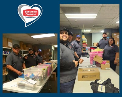 Representatives from Suburban Propane’s SuburbanRNG Stanfield facility and volunteers from Shoebox Ministry assemble 1000 hygiene kits for adults and children in greater Phoenix. The effort is part of Suburban Propane’s SuburbanCares initiative in communities across the nation. (Photo courtesy of Suburban Propane).