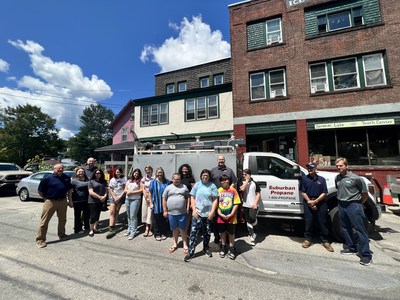 Representatives from Suburban Propane and Adirondack Farms joined forces with the Saranac Lake Youth Center to provide hygiene kits and seasonal clothing for area teens in need. The effort is part of Suburban Propane’s SuburbanCares initiative in communities across the nation. (photo courtesy of Suburban Propane)